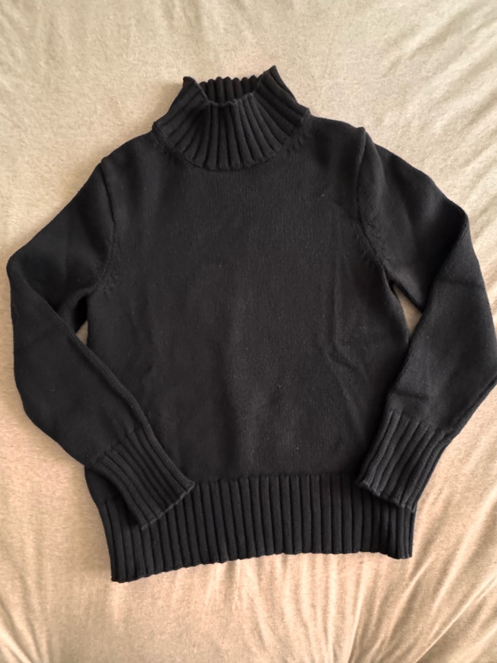 J. Crew Black Ribbed Turtleneck Sweater 100% cotton